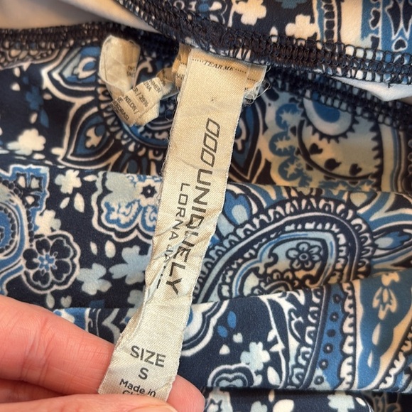 Lorna Jane Uptown Paisley Core Full Length Tights Leggings sz S - Picture 7 of 10